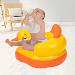 image-Cross-border new product child seat little yellow duck baby learning seat cute baby learning seat inflatable anti-rollover