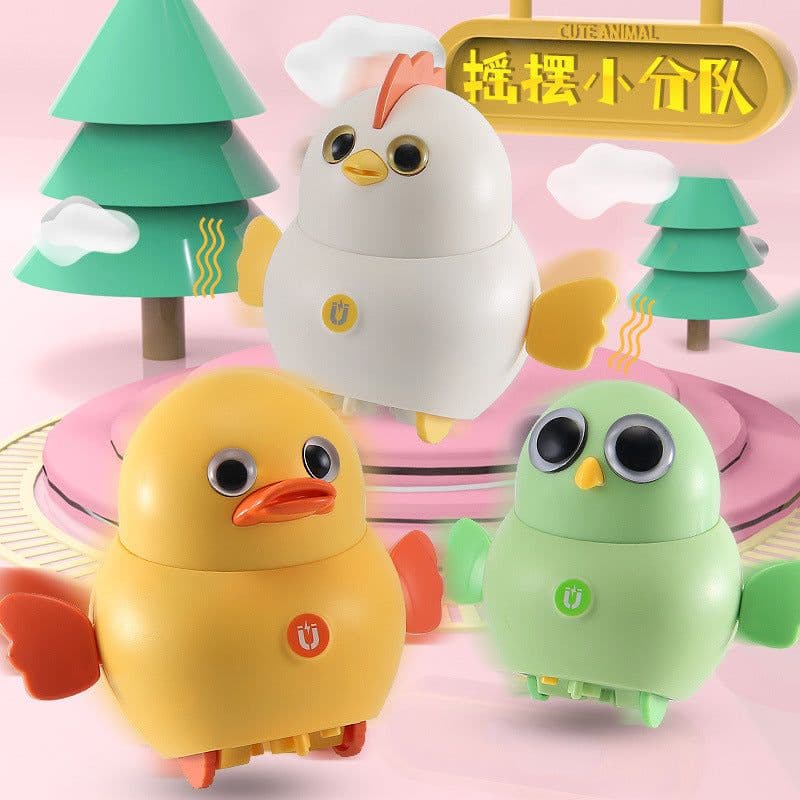 image-Douyin with the same electric magnetic swing chicken squad baby toy swing magnetic duck net red boy girl