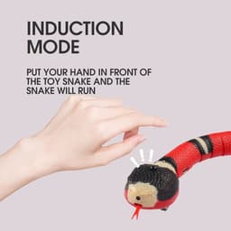 image-Intelligent induction obstacle avoidance silver ring snake simulation induction obstacle avoidance snake pet animal model simulation animal children's toys