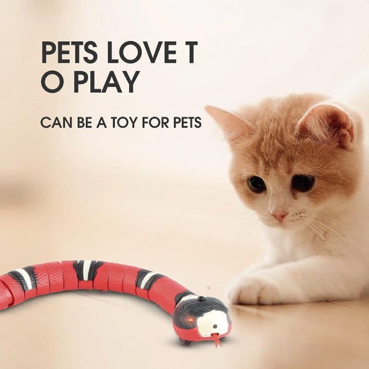 image-Intelligent induction obstacle avoidance silver ring snake simulation induction obstacle avoidance snake pet animal model simulation animal children's toys