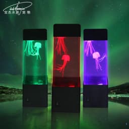 image-Cross-border led colorful color changing jellyfish fish tank lamp small fish lamp volcano crystal colorful lamp Amazon creative atmosphere