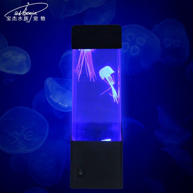 image-Cross-border led colorful color changing jellyfish fish tank lamp small fish lamp volcano crystal colorful lamp Amazon creative atmosphere
