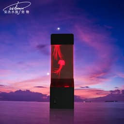 image-Cross-border led colorful color changing jellyfish fish tank lamp small fish lamp volcano crystal colorful lamp Amazon creative atmosphere