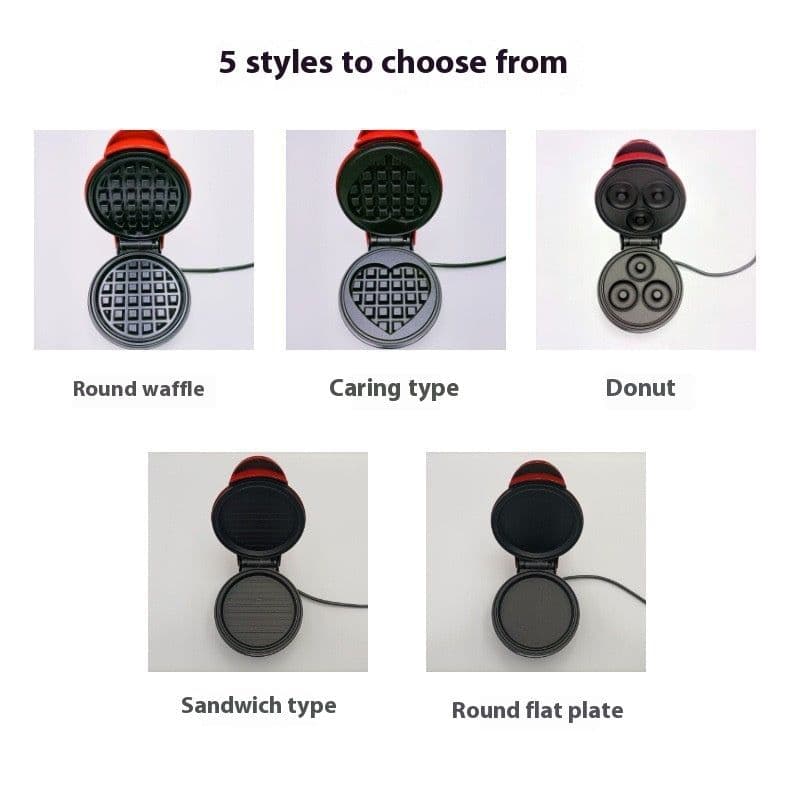 image-Mini Waffle Machine Home Bread Maker Pancake Maker Baking Cake Sandwich Breakfast Machine