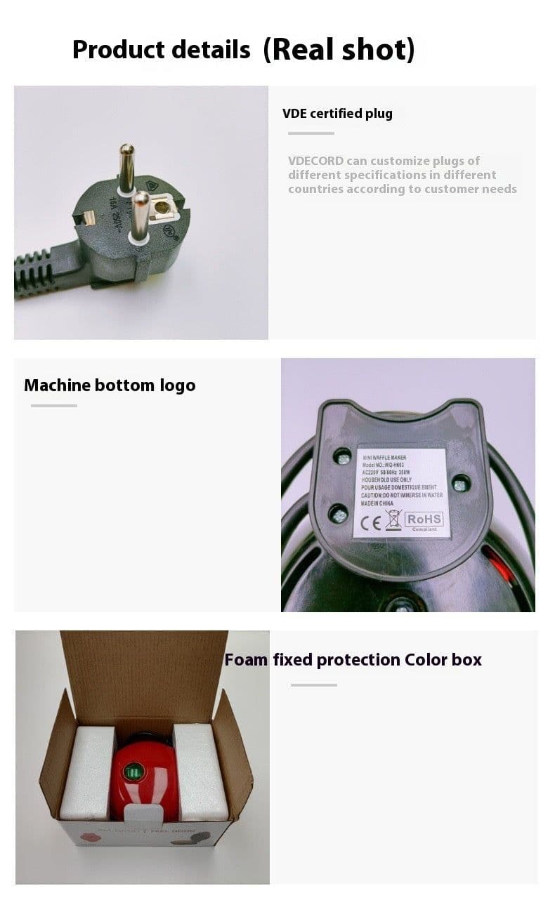 image-Mini Waffle Machine Home Bread Maker Pancake Maker Baking Cake Sandwich Breakfast Machine