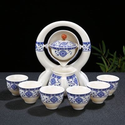 image-Office Creative Tea Maker Ceramic Semi-automatic Tea Maker Teapot Teacup