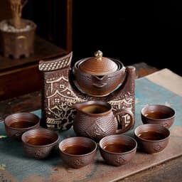 image-Office Creative Tea Maker Ceramic Semi-automatic Tea Maker Teapot Teacup