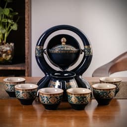 image-Office Creative Tea Maker Ceramic Semi-automatic Tea Maker Teapot Teacup