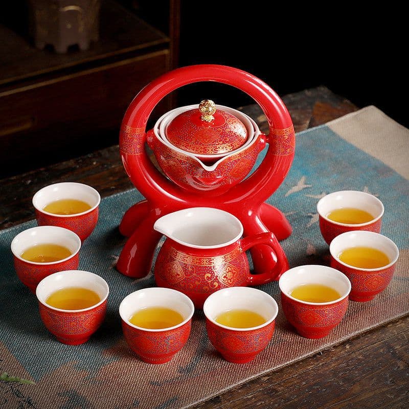 image-Office Creative Tea Maker Ceramic Semi-automatic Tea Maker Teapot Teacup