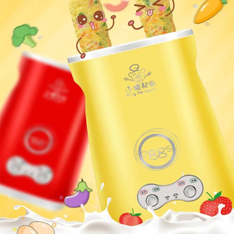 image-Household Double Barrel Egg Cup Waffle Cone Maker Omelette Maker