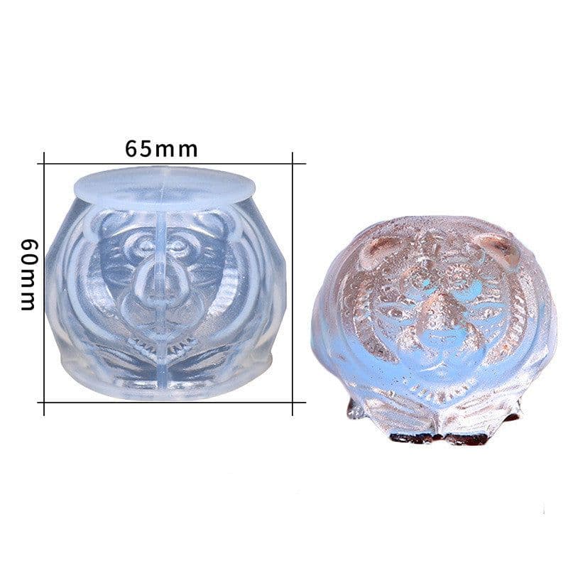 image-Silicone Mold Bear Shape Ice Cube Maker Chocolate Cake Mould Candy Dough Mold For Coffee Milk Tea Fondant Whiskey Ice Mold