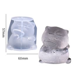image-Silicone Mold Bear Shape Ice Cube Maker Chocolate Cake Mould Candy Dough Mold For Coffee Milk Tea Fondant Whiskey Ice Mold