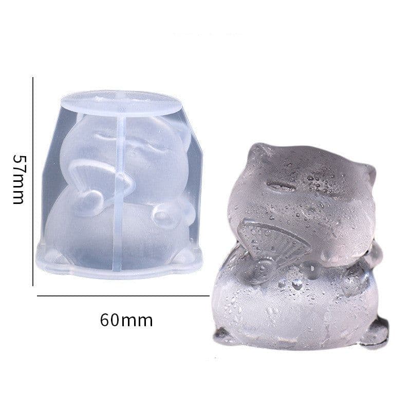 image-Silicone Mold Bear Shape Ice Cube Maker Chocolate Cake Mould Candy Dough Mold For Coffee Milk Tea Fondant Whiskey Ice Mold