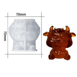 image-Silicone Mold Bear Shape Ice Cube Maker Chocolate Cake Mould Candy Dough Mold For Coffee Milk Tea Fondant Whiskey Ice Mold