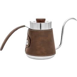 image-304 Stainless Steel Hand Made Coffee Maker Household Hanging Ear Narrow Mouth Coffeepot Leather Anti-scald Hand Wash Pot