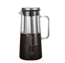 image-Pour-over Brew Pitcher Household Filter Cup Cold Brew Tea Pot Ice Drip Coffee Maker Glass Pot