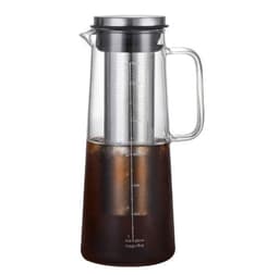 image-Pour-over Brew Pitcher Household Filter Cup Cold Brew Tea Pot Ice Drip Coffee Maker Glass Pot