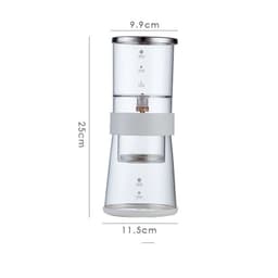 image-Glass Coffee Pot Mocha Cold Brew Cafetera Filter Coffee Pot Leakproof Thick Glass Tea Infuser Percolator Tool Espresso Maker