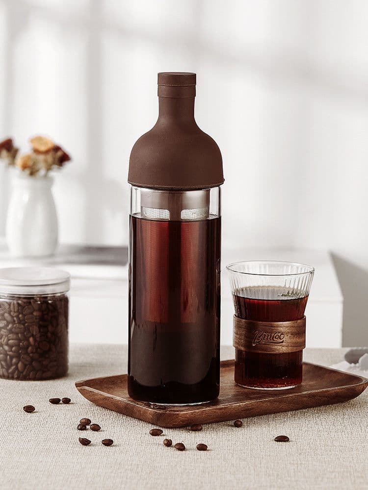 image-Glass Coffee Pot Mocha Cold Brew Cafetera Filter Coffee Pot Leakproof Thick Glass Tea Infuser Percolator Tool Espresso Maker