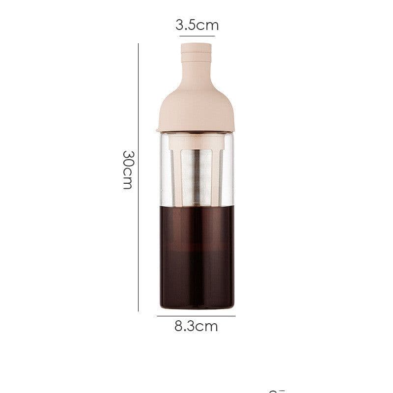 image-Glass Coffee Pot Mocha Cold Brew Cafetera Filter Coffee Pot Leakproof Thick Glass Tea Infuser Percolator Tool Espresso Maker