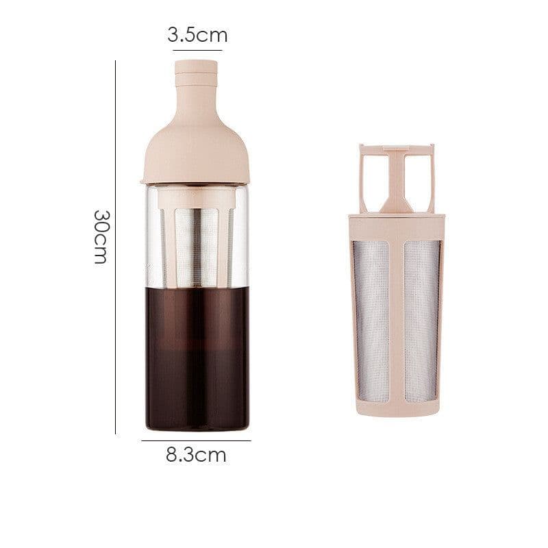 image-Glass Coffee Pot Mocha Cold Brew Cafetera Filter Coffee Pot Leakproof Thick Glass Tea Infuser Percolator Tool Espresso Maker