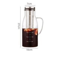 image-Glass Coffee Pot Mocha Cold Brew Cafetera Filter Coffee Pot Leakproof Thick Glass Tea Infuser Percolator Tool Espresso Maker