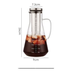 image-Glass Coffee Pot Mocha Cold Brew Cafetera Filter Coffee Pot Leakproof Thick Glass Tea Infuser Percolator Tool Espresso Maker