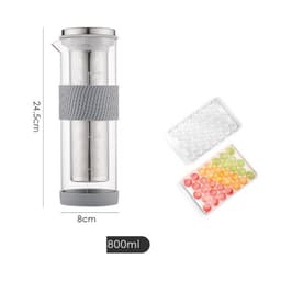 image-Ice Drip Coffee Pot Silicone Base Coffee Cold Extraction Pot For Kitchen Bar Cold Brew Coffee Maker Juice Tea Filter Glass Pot