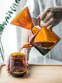 image-Household Glass All-in-one Pour-over Coffee Maker Set