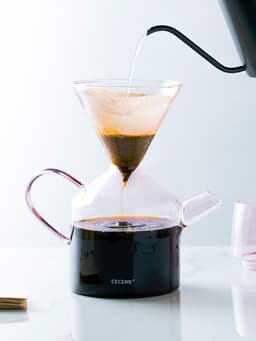 image-Household Glass All-in-one Pour-over Coffee Maker Set