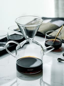 image-Household Glass All-in-one Pour-over Coffee Maker Set