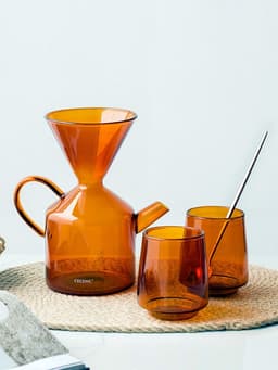 image-Household Glass All-in-one Pour-over Coffee Maker Set