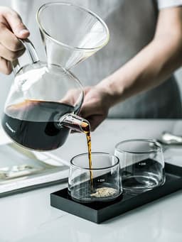 image-Household Glass All-in-one Pour-over Coffee Maker Set