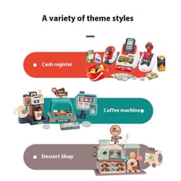 image-Children's Toy Play House Cashier Coffee Machine Assembly