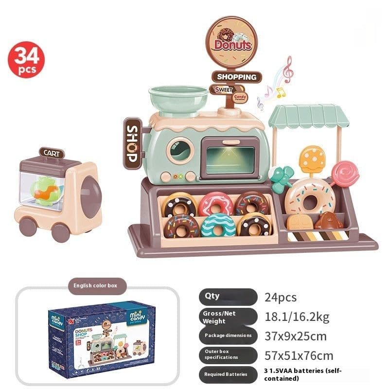 image-Children's Toy Play House Cashier Coffee Machine Assembly