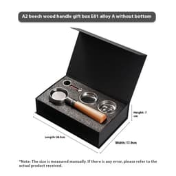 image-Suit Coffee Machine Handle E61 Brewing Head Universal 58mm Solid Wood Coffee Bottomless