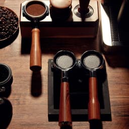 image-Suit Coffee Machine Handle E61 Brewing Head Universal 58mm Solid Wood Coffee Bottomless