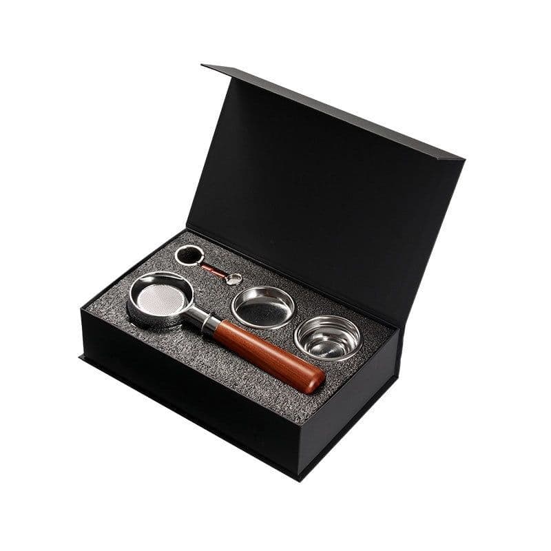 image-Suit Coffee Machine Handle E61 Brewing Head Universal 58mm Solid Wood Coffee Bottomless