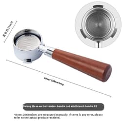 image-51mm Coffee Machine Handle Modified Solid Wood Handle