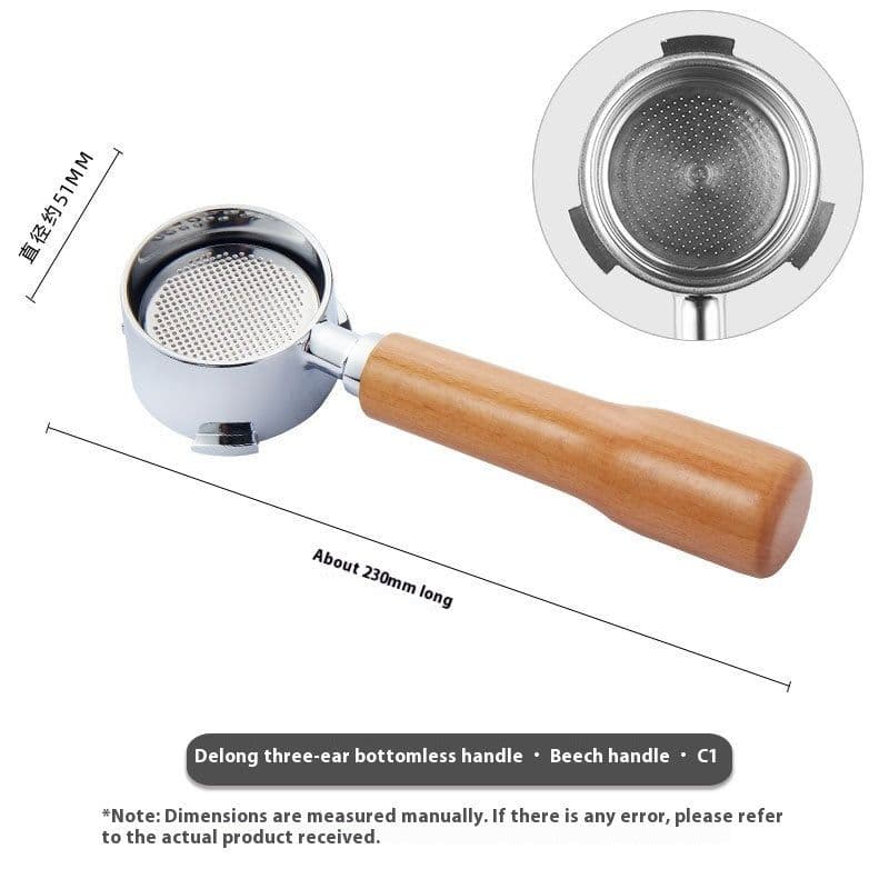 image-51mm Coffee Machine Handle Modified Solid Wood Handle