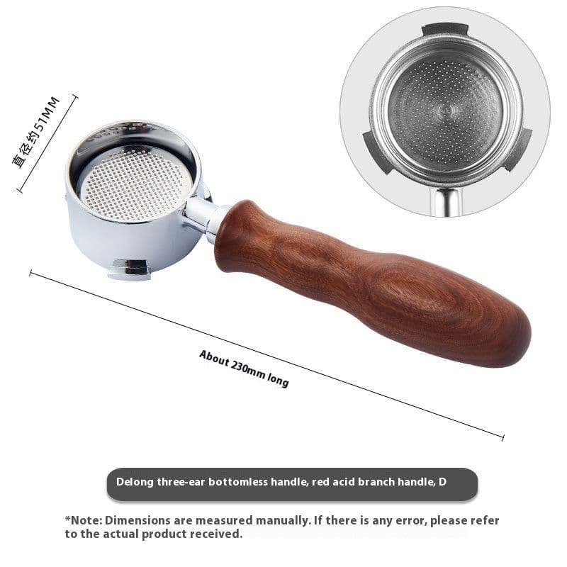 image-51mm Coffee Machine Handle Modified Solid Wood Handle