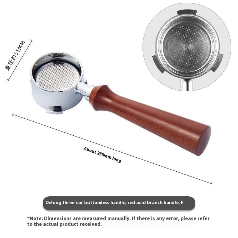 image-51mm Coffee Machine Handle Modified Solid Wood Handle
