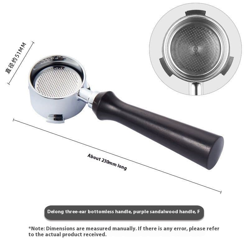 image-51mm Coffee Machine Handle Modified Solid Wood Handle