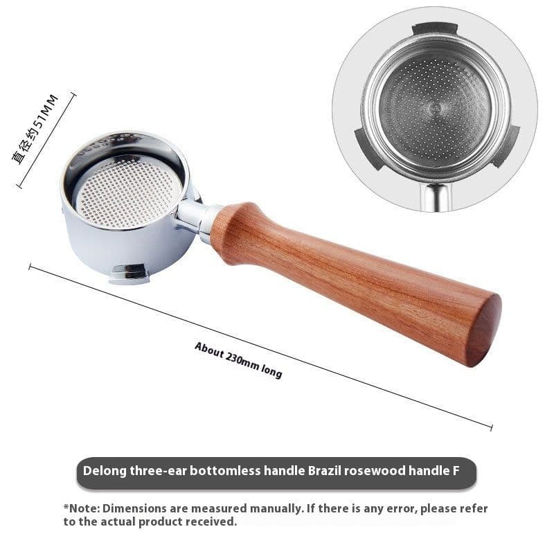 image-51mm Coffee Machine Handle Modified Solid Wood Handle