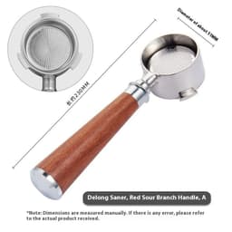 image-51mm Coffee Machine Handle Modified Solid Wood Handle