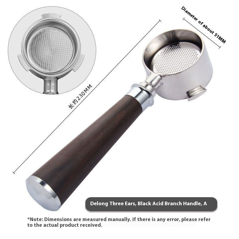 image-51mm Coffee Machine Handle Modified Solid Wood Handle