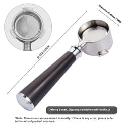 image-51mm Coffee Machine Handle Modified Solid Wood Handle
