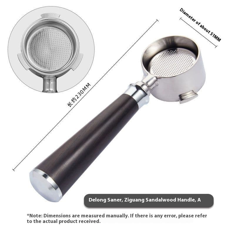 image-51mm Coffee Machine Handle Modified Solid Wood Handle