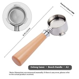 image-51mm Coffee Machine Handle Modified Solid Wood Handle