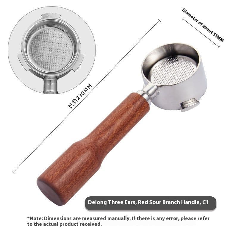 image-51mm Coffee Machine Handle Modified Solid Wood Handle